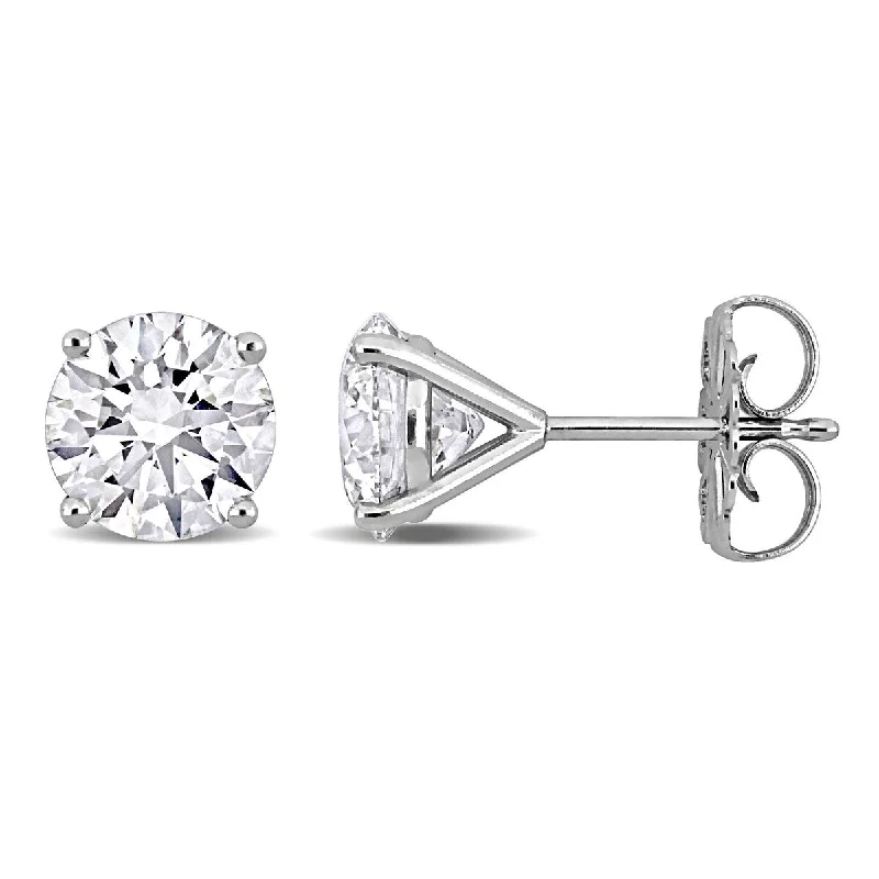 Stud Earrings for Valentine's Day -Created Forever 3ct TW Lab-Grown Diamond Martini-Style Stud Earrings in 14K White Gold