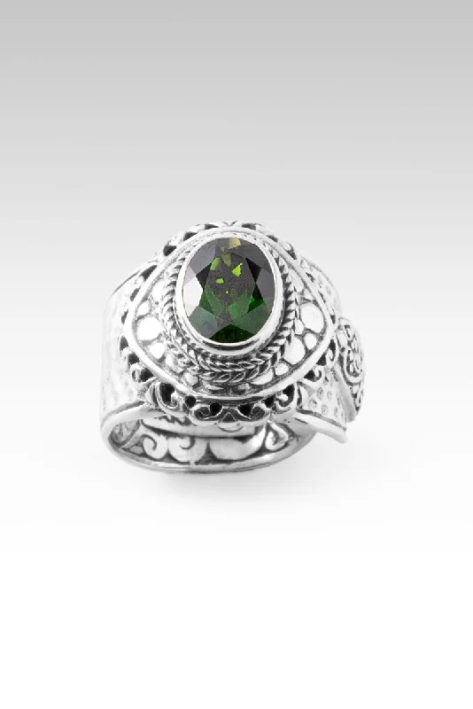 Women’s rings with herkimer diamonds for clarity -Life's Wonder Ring™ in Chrome Diopside