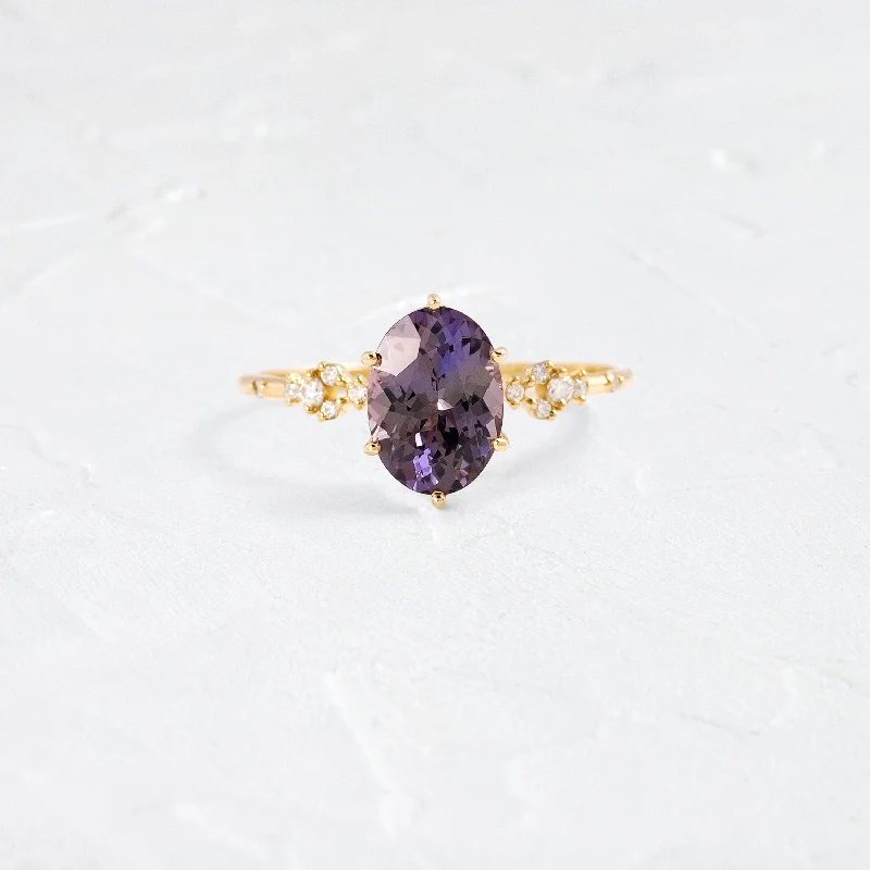 Women’s rings with channel-set peridot gems -Myriad Ring, 1.75ct. Dark Purple-Blue Tanzanite