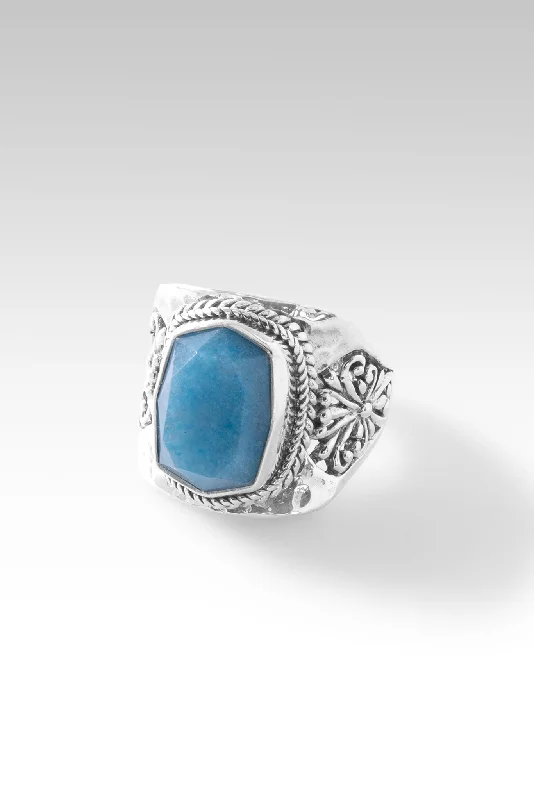 Women’s rings with sunstone gems for glow -Purpose & Intent Ring™ in Blue Quartz