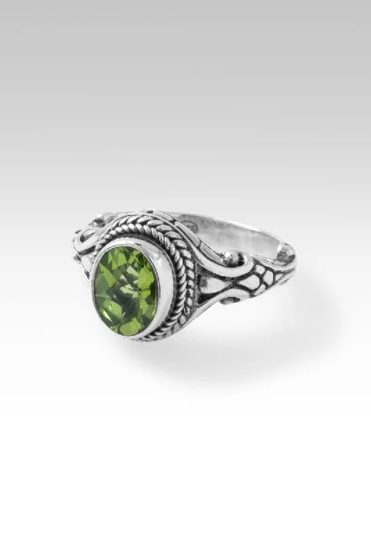 Women’s rings with stretch bands for ease -Love One Another Ring II™ in Peridot