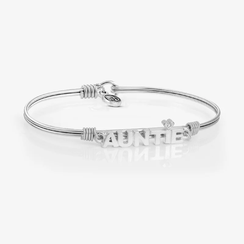 Bracelets with wave engravings for ocean vibes -Auntie Bangle Bracelet