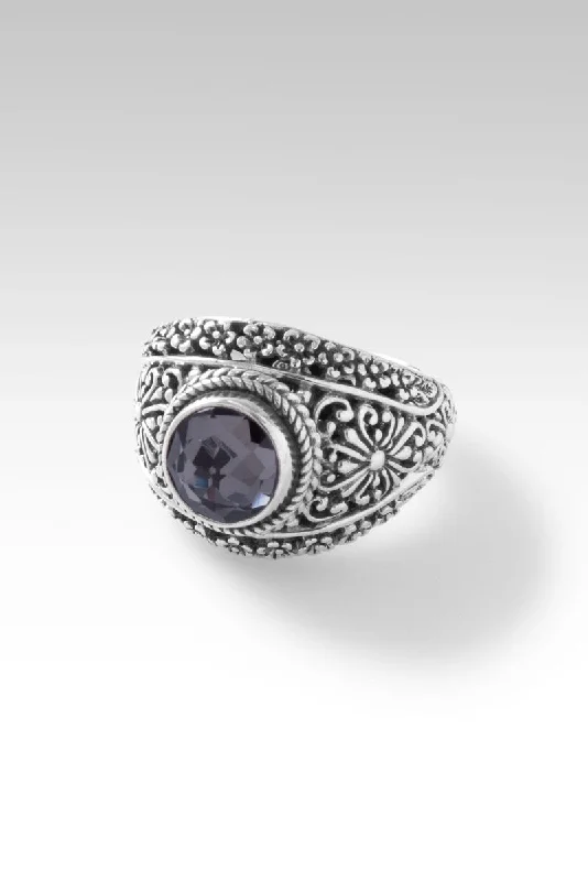 Women’s rings with vintage claw prong settings -Make Your Light Shine Ring II™ in Odyssey Black Knight™ Mystic Quartz