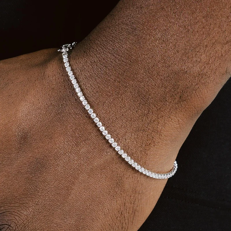 Bracelets with knot accents for symbolic charm -2mm Tennis Bracelet