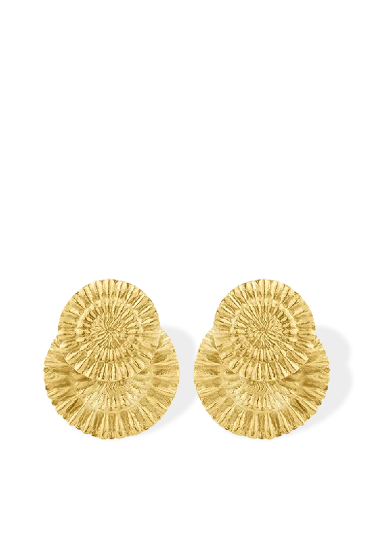 Stud Earrings with Floral Motifs -Doble Amare Stud Earrings