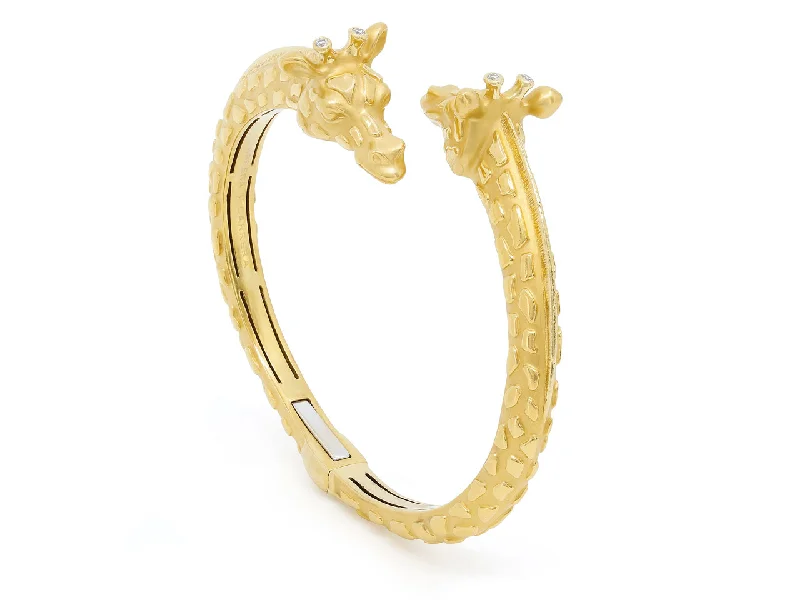 Bracelets with engraved constellations for stargazers -Carrera y Carrera Giraffe Bangle in 18K Gold