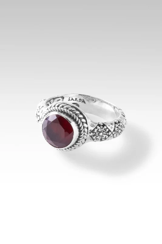 Women’s rings with rough opal for beauty -Make Your Light Shine Ring™ in Hessonite Garnet