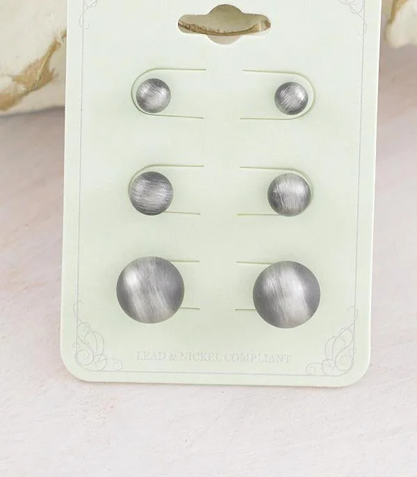 Stud Earrings for Gym Workout -Faux Navajo Pearl Stud Earrings Set