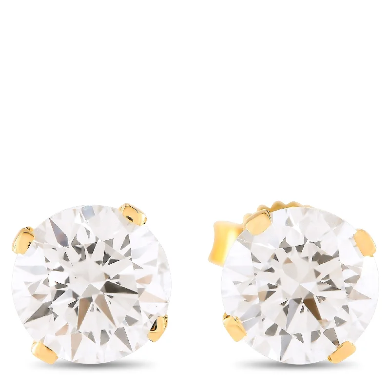 Detachable Stud Earrings with Charms -Yellow Gold 1.75ct Lab Grown Diamond Stud Earrings MF16-120424