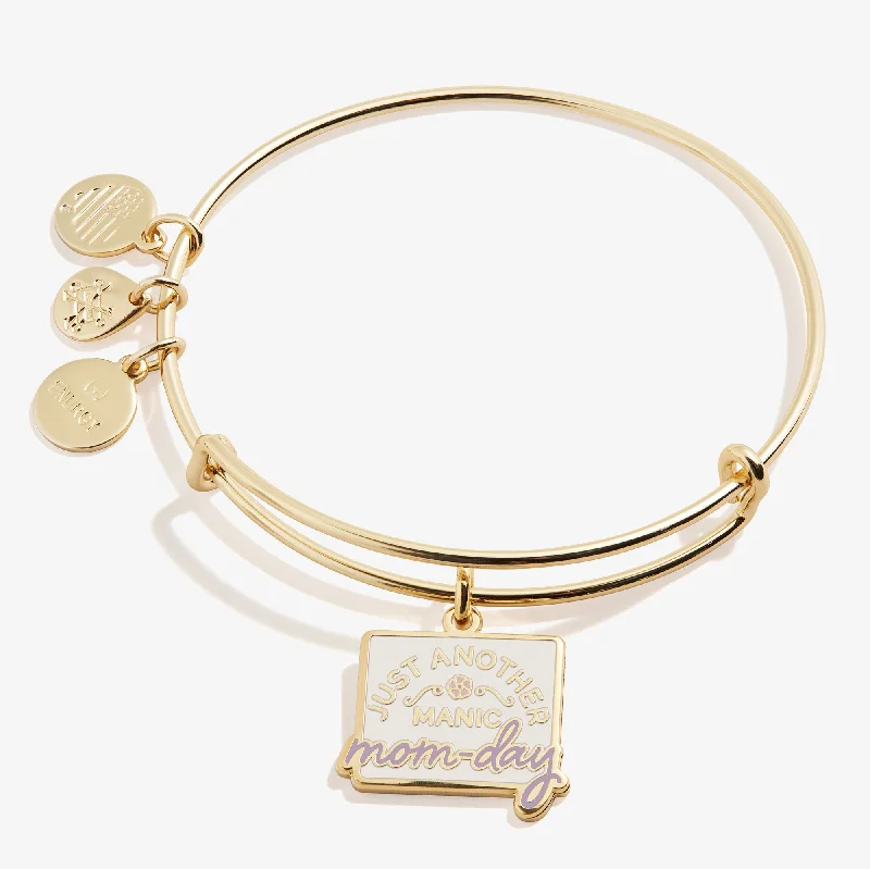 Bracelets with branch patterns for nature flair -'Just Another Manic Mom-Day' Charm Bangle Bracelet