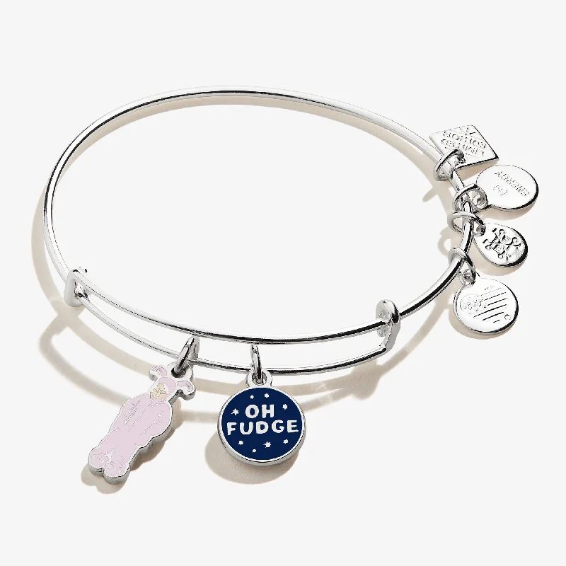 Bangles with sleek matte finish for subtlety -A Christmas Story™ 'Oh Fudge' Duo Charm Bangle