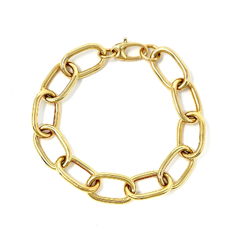 Bracelets with floral motifs for romantic touch -Classic Chain Link Bracelet