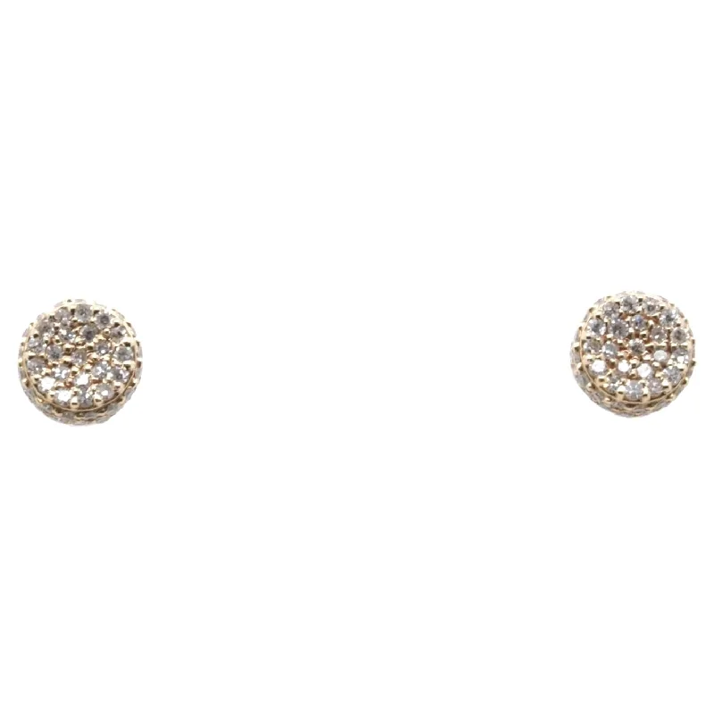 Stud Earrings for Party Look -14K Gold Diamond Cluster Stud Earrings