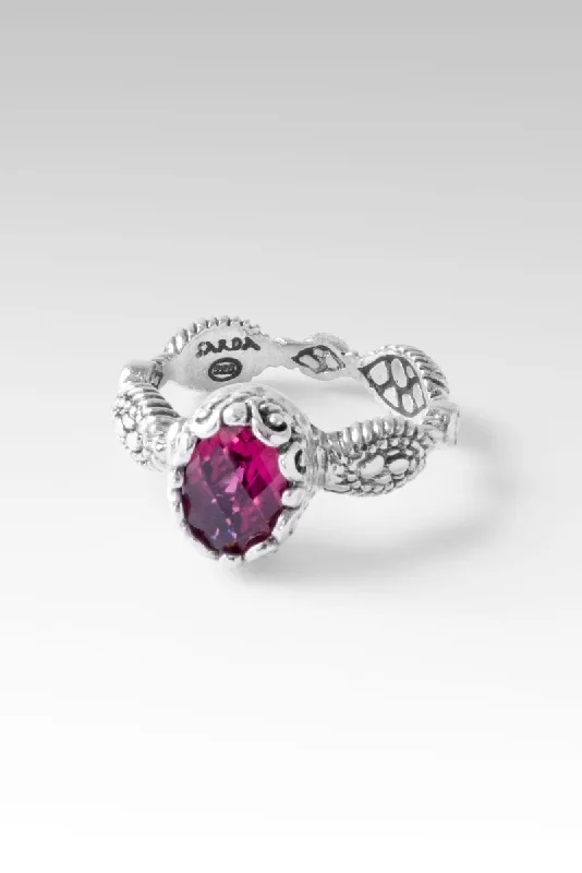 Women’s rings with citrine stones for warmth -Live in Peace Ring™ in Rubellite