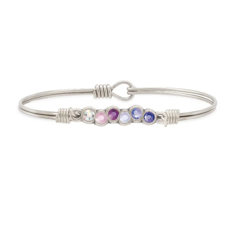 Bracelets with tourmaline gems for vibrant color -Purple Ombre Starlight Bangle Bracelet