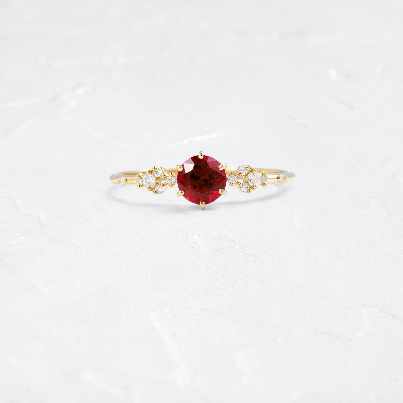 Women’s rings with butterfly motifs for whimsy -Myriad Ring, 0.61ct. Ruby