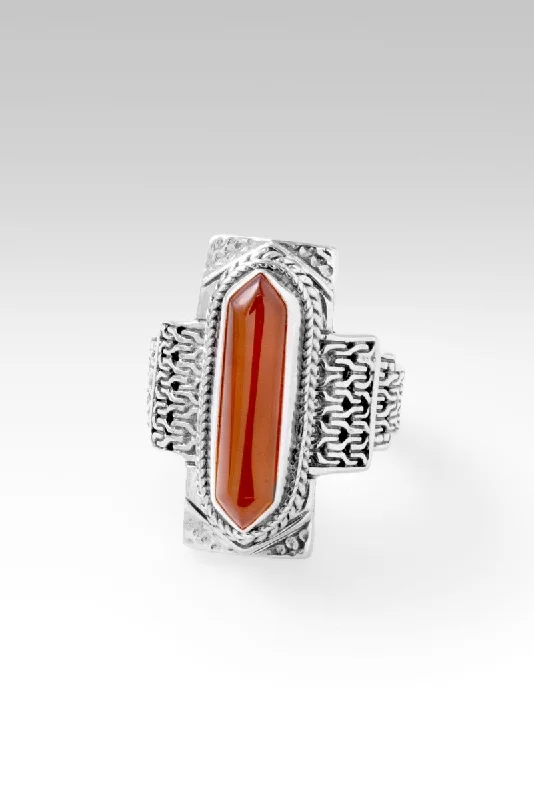 Women’s rings with pave topaz for dazzle -Yesterday Today & Forever Ring™ in Carnelian