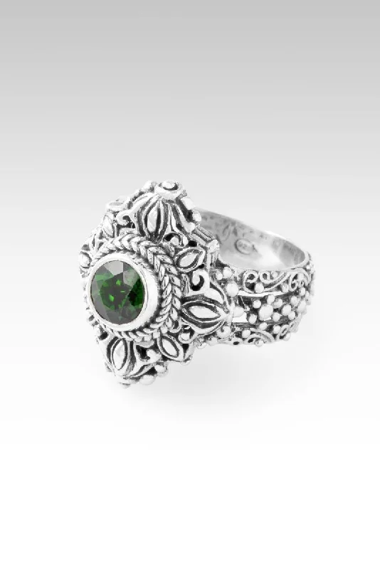 Women’s rings with peridot stones for sparkle -Hopeful Outlook Ring™ in Chrome Diopside