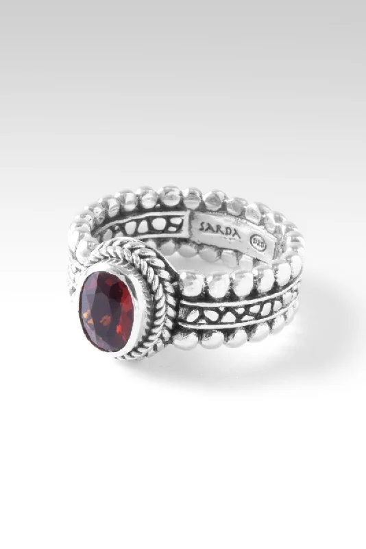 Women’s rings with gothic emerald for drama -Hope and Future Ring II™ in Red Madeira Citrine