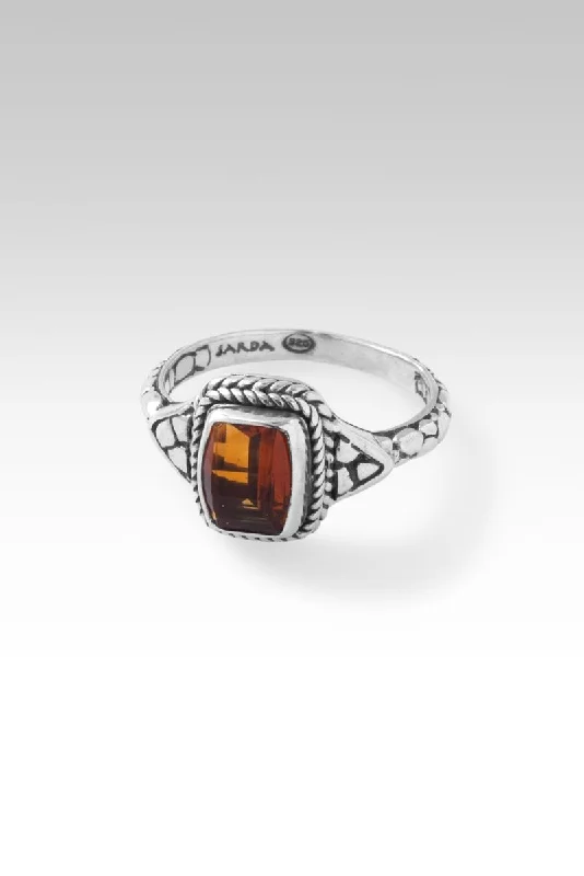 Women’s rings with raw moonstone for mystique -Joyful Expectation Ring™ in Madeira Citrine