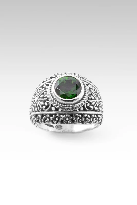 Women’s rings with radiant citrine for shine -Make Your Light Shine Ring II™ in Chrome Diopside