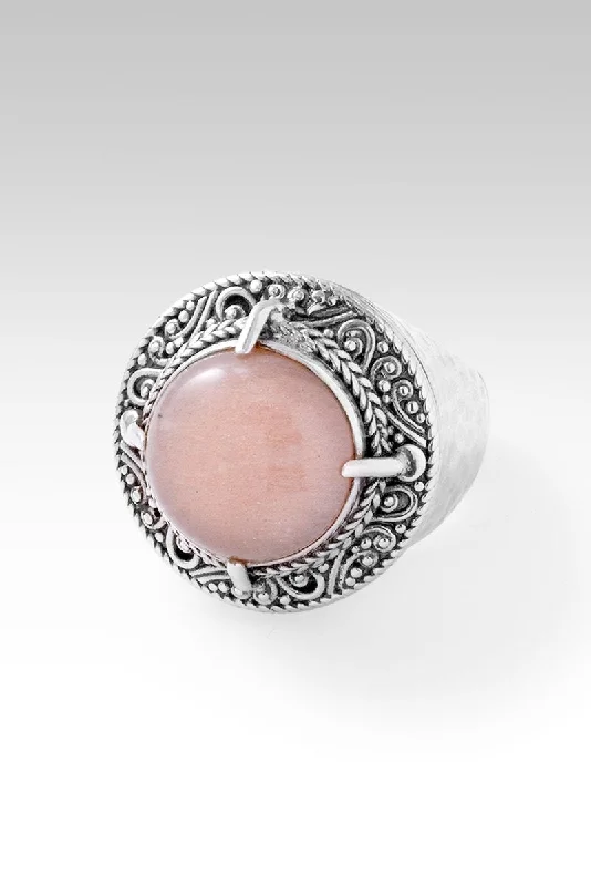 Women’s vintage rings with ornate rose-cut stones -Serve Humbly Ring™ in Peach Moonstone