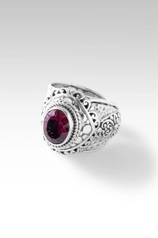 Women’s rings with shield-cut topaz stones -Life's Wonder Ring™ in Malawi Pink Color Change Garnet