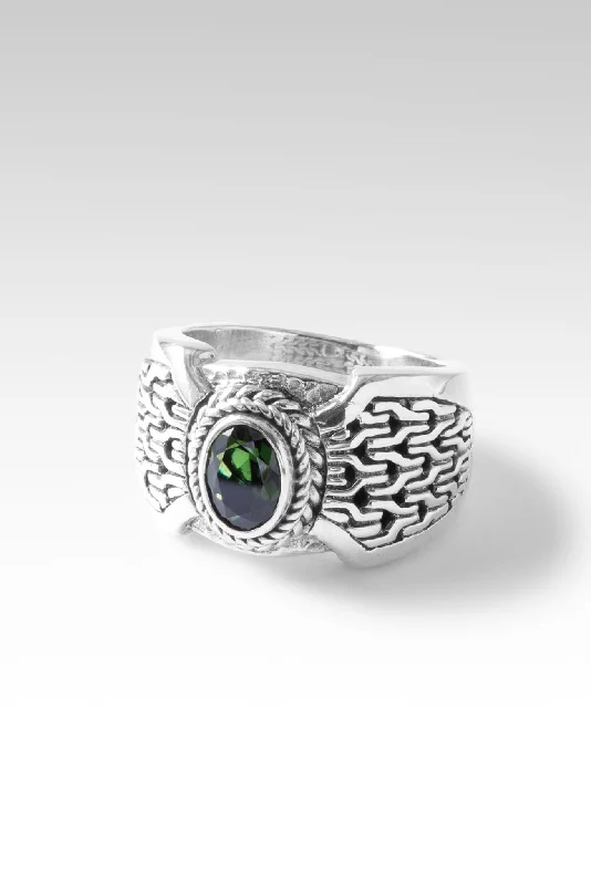 Women’s rings with vine-inspired emerald bands -Strength in Weakness Ring™ in Chrome Tourmaline