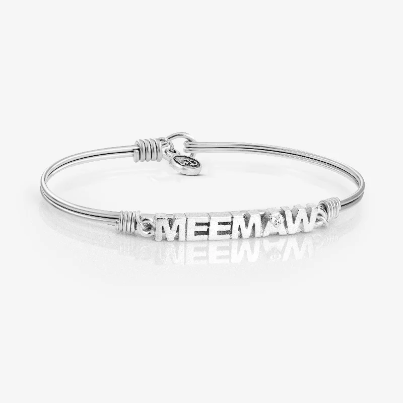 Bracelets with sleek topaz for icy shine -Meemaw Bangle Bracelet