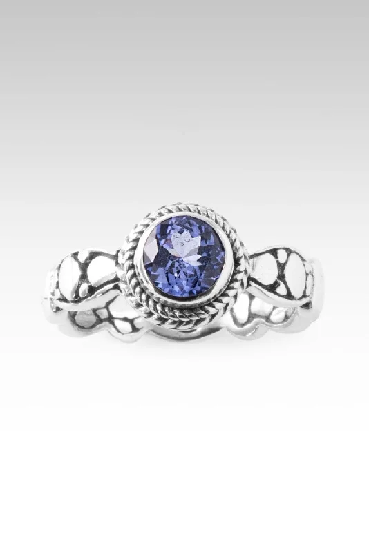 Women’s rings with bold agate for earth -Tranquil Waters Ring™ in Tanzanite