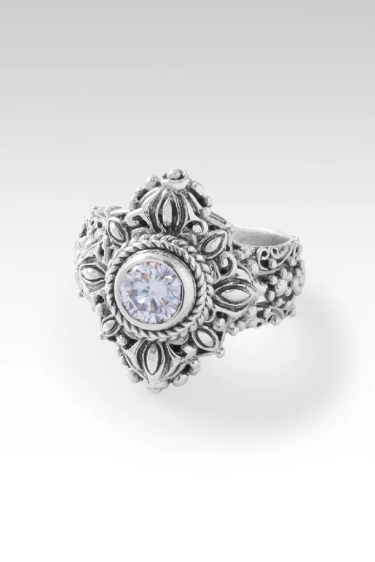 Women’s rings with aquamarine gems for calm -Hopeful Outlook Ring™ in Moissanite