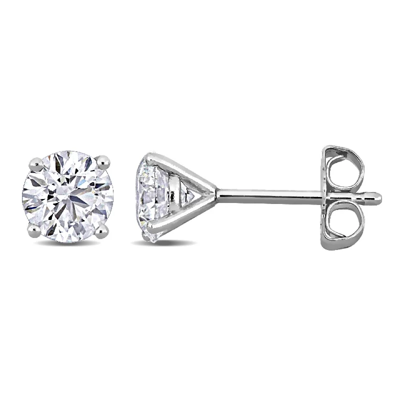 Stud Earrings for Graduation Day -Created Forever by Miadora 2ct TDW Lab-Grown Diamond Martini Style Solitaire Stud Earrings in White Platinum