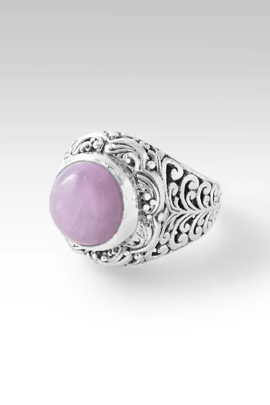 Women’s gold rings with shimmering opal centerpieces -Hope in Him Ring™ in Kunzite