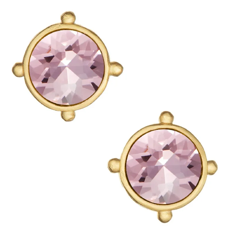 Stud Earrings with Crystals -Women's Coupe Stud Earrings In Ballet Slipper