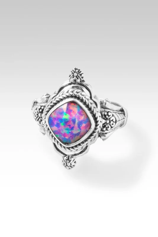 Women’s rings with lotus-inspired sapphire bands -Lasting Change Ring™ in Multi Lavender Simulated Opal