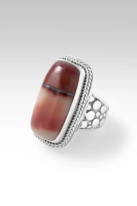 Women’s rings with hexagon-cut amethyst stones -Show Gratitude Ring™ in Mookaite