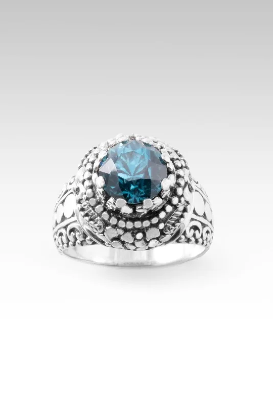 Women’s rings with sunstone gems for glow -Walk in Wisdom Ring™ in Blue Zircon