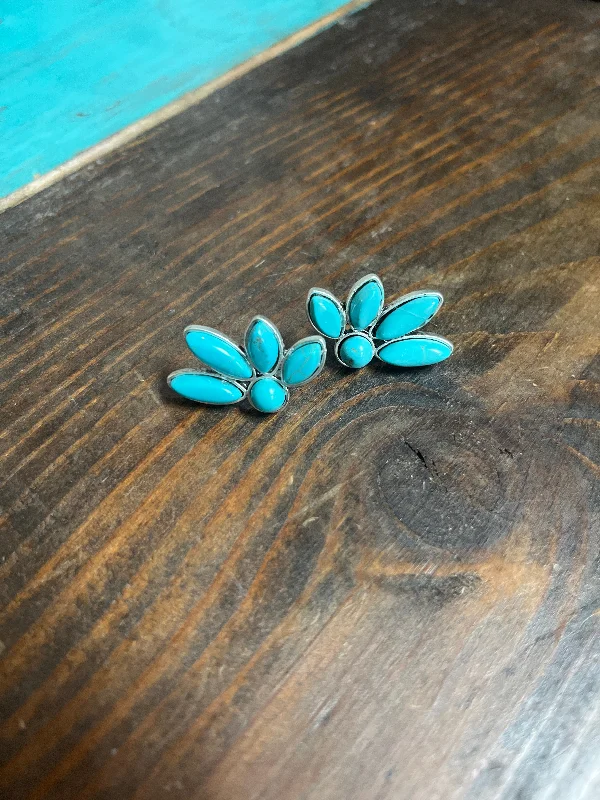 Star Shaped Stud Earrings for Charm -The Navajo Turquoise Stud Earrings