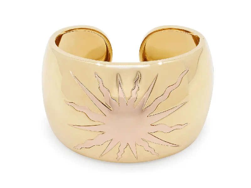 Bangles with sleek matte finish for subtlety -Verdura 'Sun Cuff' Bangle Bracelet in 18K Gold