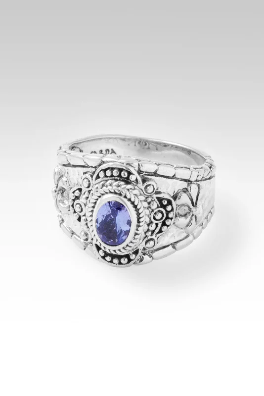 Women’s vintage rings with ornate rose-cut stones -Hope Remains Ring™in Tanzanite