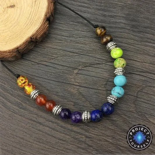 Necklaces and pendants with crescent moon designs for a celestial and mystical feel-7 Chakra Healing Crystals Pendant