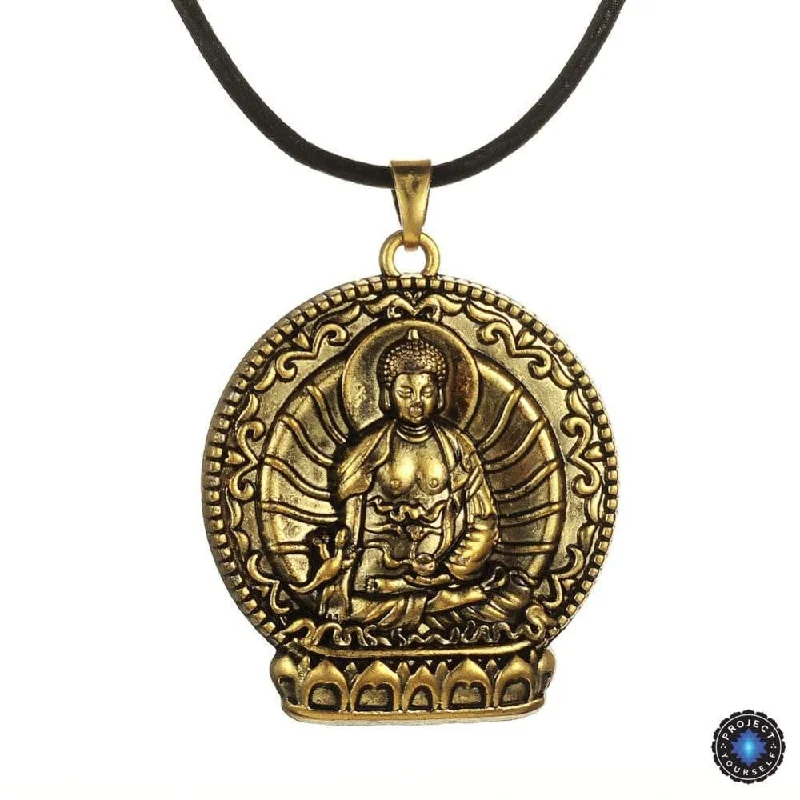 Beautiful necklaces and pendants with gemstone teardrops for an elegant effect-Antique Bronze Buddha Pendant Necklace