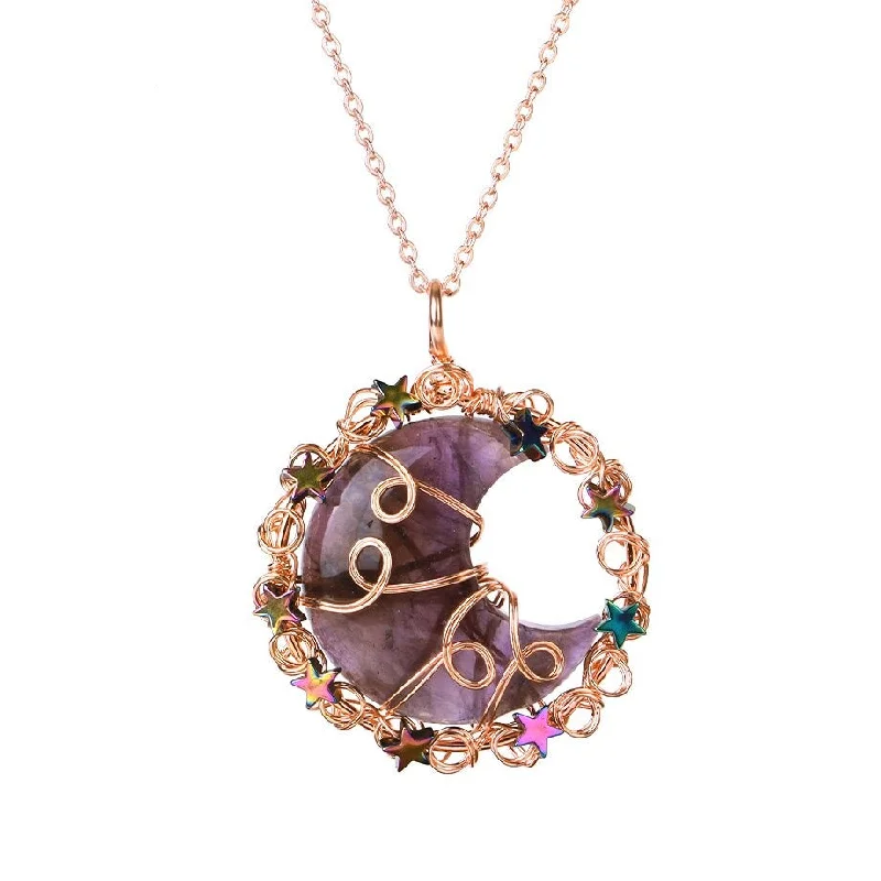 Elegant necklaces and pendants with gold chains for a chic, timeless appearance-Celestial Healing Amethyst Necklace