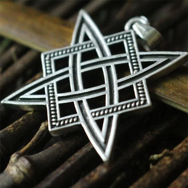 Fashionable necklaces and pendants with birthstones for a personalized gift idea-Svarog Square Star of Rus Pendant Necklace