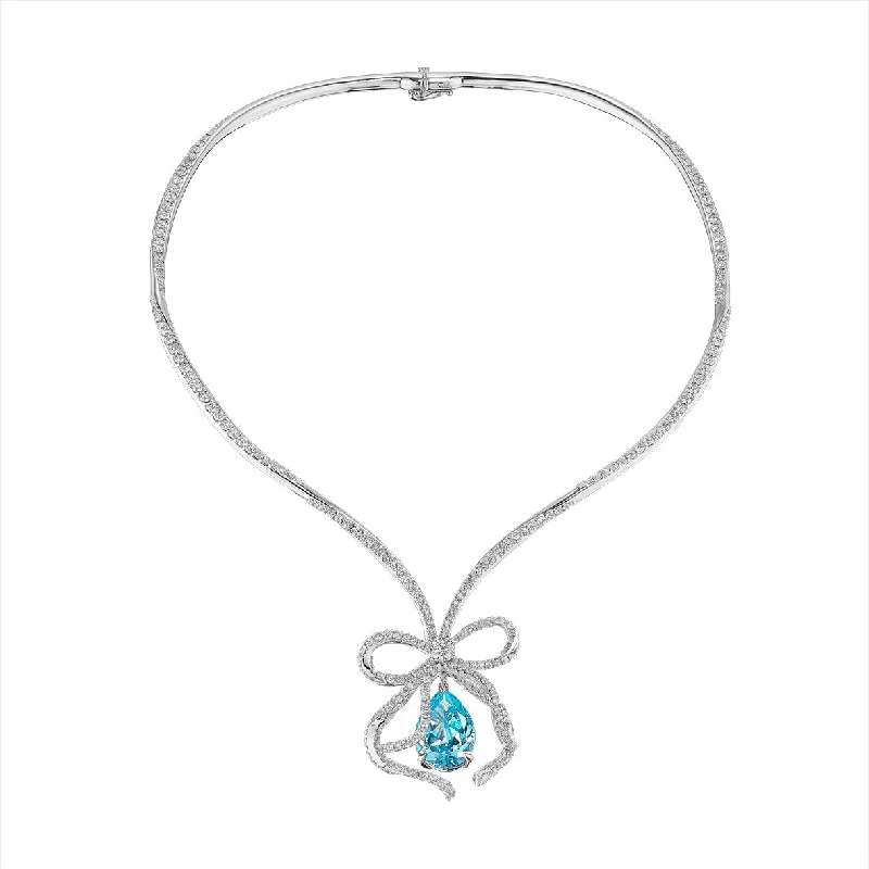 Best necklaces and pendants with zodiac signs for a celestial, astrology-inspired vibe-Diamond Bow Necklace