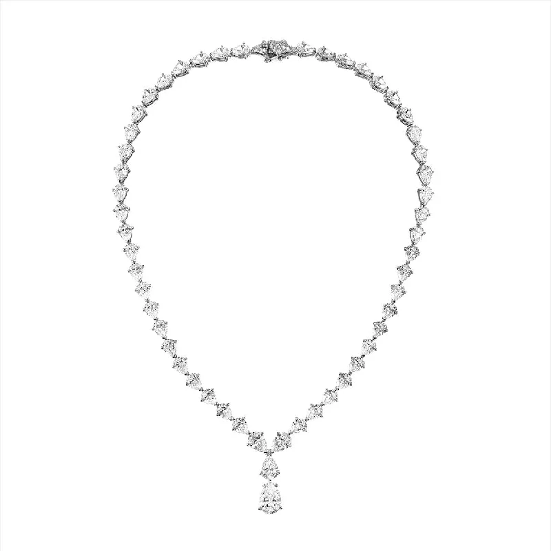 Necklaces and pendants with clear quartz for a pure and radiant look-Diamond Nova Necklace: White Gold