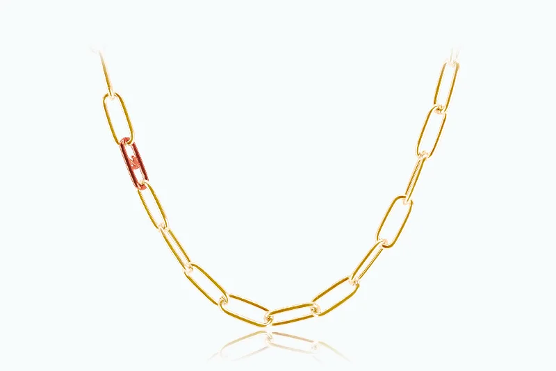 Best necklaces and pendants with vintage coin pendants for a unique accessory-Electro Signature Chain Necklace Gold Papaya