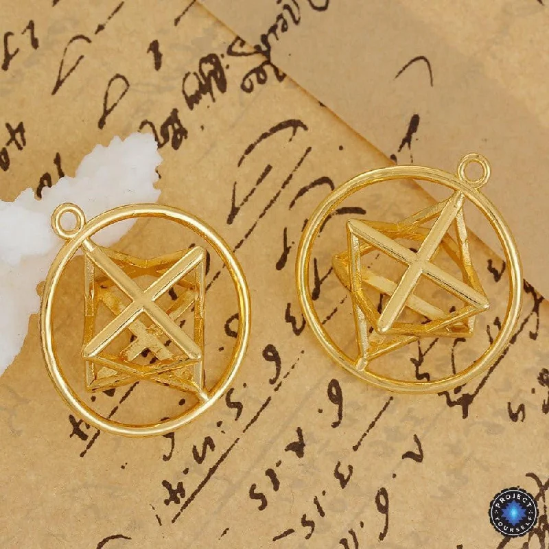 Necklaces and pendants with infinity love symbols for an eternal, romantic gesture-Gold Plated Merkaba Pendant