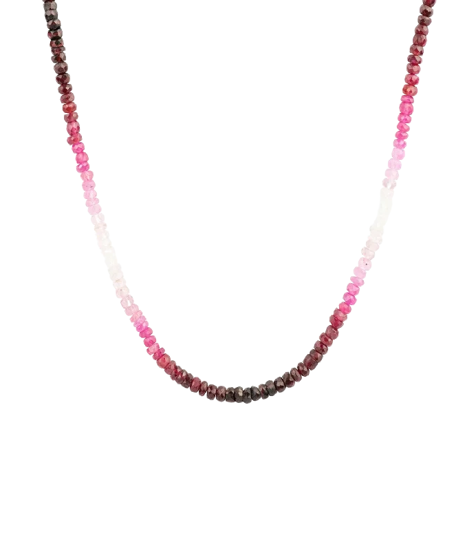 Best necklaces and pendants with intricate beadwork for a bohemian-inspired look-Graduated Ruby Necklace