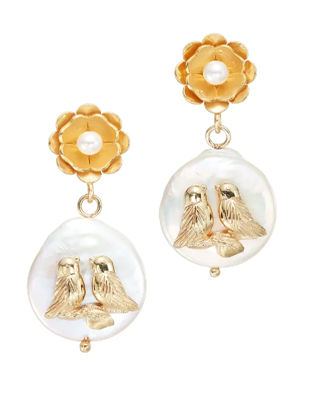 Best necklaces and pendants with matching earrings for a coordinated, elegant look-Inseparable Pearl Drops in Pearl & Gold